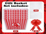 6 Pack Movie Night Gifts Baskets Plastic Popcorn Box Containers with Bags and Bows for Holiday Lover V1259-DP01-A-5636