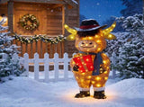 Christabelle 96cm Highland Cow Christmas Light Up Display LED Novelty Animal Gift Outdoor Indoo 112_MHA705