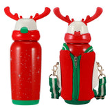 Portable Cute Stainless Steel Thermal Insulation Water Bottle with Straw for Children 500mlRed V1294-YM0901-3117200122911