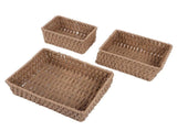 3PCS Wicker Storage Baskets for Shelves Organizing Decorative Woven Storage Baskets Set Desk V1294-YM0901-3117240333411