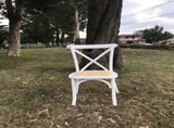 Crossback Dining Chair White Stackable 91cm V637-31001
