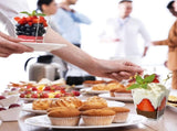 Mini dessert cups 50 pieces reusable- transparent- square plastic dessert cups V1259-DP01-BO-345