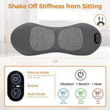 Classic Grey 3-in-1 Heated Back Stretcher with Vibration Massage & Traction Lifting Function, V1221-XM-YZAMD-001