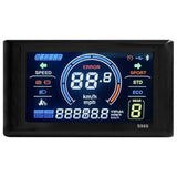 Electric Bike Display 24V-72V Waterproof LCD S966 Controller Panel Dashboard,SM Connector V1370-AZ4-11585