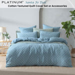 Platinum Collection Santa Fe Teal Cotton Jacquard Quilt Cover Set Queen V442-LED-QUILTCS-SANTAFE-TEAL-QS