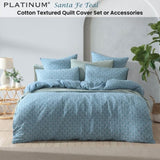 Platinum Collection Santa Fe Teal Cotton Jacquard Quilt Cover Set Queen V442-LED-QUILTCS-SANTAFE-TEAL-QS