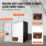 Photo Studio Light Box 5600K with 210 LED Lights Power Adapter, 81.5 x 81.5 x 81.5 cm V952-SYDXNJBH32INLFC4GV3