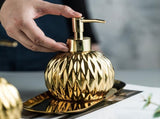 Modern ceramic soap dispenser gold for bathroom and kitchen V1188-NK-BOL-347