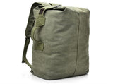 Green Vintage Canvas Backpack Large Capacity Rucksack for Travel and Hiking Rugged Retro Daypack for V888-ELOSUNG38499