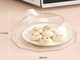 Geometric Microwave Splatter Cover Food Plate Lid with Steam Vents Handle Dustproof for Tray Pan V1294-YM0716-3117220110612
