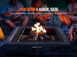 Fire Pit Ring, 42x42 in Outer/36x36 in Inner Diameter, 10inch Height Square Fire Pit Insert, Heavy V952-FXHH36INCH15QV13SV0