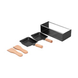 Barbecue Plate Portable NonStick Mini Cheese Grill Pan with Wooden Handle for Kitchen Use V1294-YM0901-3118210133311