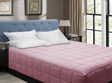 Shangri La Bamboo Blend Microfiber Box End Quilt Dusty Pink King V442-KIT-QUILT-BOXEND-DUSTYPINK-KI