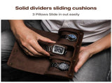 3 Watch Travel Case- Classic Leather Watch Case With Perfect Texture.Portable Watch Roll Or V1192-AZ-W-0774