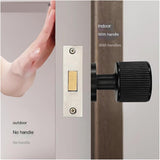 Black Minimalist Invisible Door Lock Hidden Single-Sided Handle Secret V1188-ZC-DLL-583