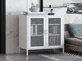 Levede Storage Cabinet Steel Kitchen White CH1073-WH