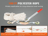 Rope Puller, 3/4 Ton Pulling Capacity, with 30.48 m of 15 mm dia. Rope, 2 Hook, Come Along Winch, V952-DLSJXQ34T100P5QJIV0