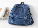 Denim Backpack, Lightweight Durable Daypack for School Work, Stylish Jeans Fabric Bag for Women V1237-ZY-924-237