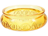 Ornaments Home Decor Golden Treasure Bowl Ornament Yellow Crystal Home Decoration 1Pcs V1192-AZ-W-22555