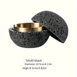 Nordic industrial style concrete ashtray, handcrafted with natural texture, detachable stainless V1232-SNYHG003