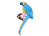 Parrot Sculpture Decoration Indoor Outdoor Resin Macaw Statue Figurine Garden Art Right Blue V1294-YM0901-3115240123012