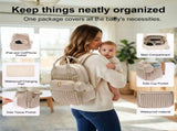 Diaper Bag Backpack Stylish Baby Diaper Bag Waterproof Travel Backpack with Changing Pad Stroller V1366-AZ2-W-14961