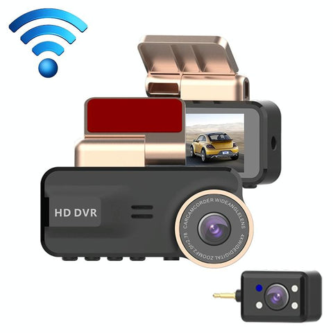 1080P Hd Night Vision Wifi Driving Recorder With In-Car Camera - 3.16 Inch PRL-7974PRC