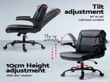 Artiss Computer Desk Executive Office Chairs Sets Black DESK-140M-CHAIR-7023-BK
