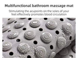 2-Pack Blue Eco-Friendly Bath Mat with Massage Points - Anti-Slip Suction Cup Safety Bathroom Rug V888-ELOSUNG45075
