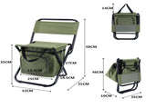 Foldable Camping Chair with Integrated 10L Insulated Cooler Bag - Blue V888-ELOSUNG26697