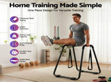 Everfit Dip Station Parallel Bars Heavy Duty Home Gym Stand Calisthenics Black PUB-A-SH01-BK