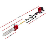 Giantz Pole Chainsaw Petrol 2 Stroke Tree Pruner Long Reach Saw 12 Inch Bar PCAW-SIF-65CC-TM