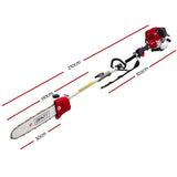 Giantz 40CC Pole Chainsaw Hedge Trimmer Brush Cutter Whipper Saw 4-Stroke 7-in-1 PCAW-4S-40CC-TM