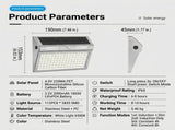 Solar Powered Motion Sensor Wall Light with Dual-Head LED Spotlight, IP65 Waterproof Outdoor V1341-ZY-BGQ7DJCU-2PCS