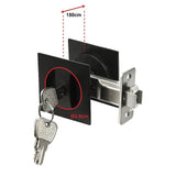 2x Contemporary Entry Square Pocket Door Hardware with Key V63-842401