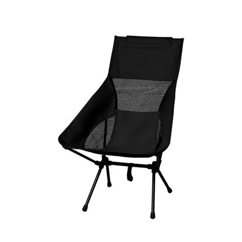 Levede Camping Chair Folding Outdoor Large Black OD1037-L-BK