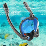 Black Full Face Snorkel Mask Swimming Breath Dry Diving Goggle Scuba Glass Anti-Fog AU S V201-W12783350