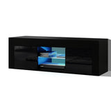 Artiss Entertainment Unit TV Cabinet LED 130cm Black Angus FURNI-L-LED-TV01-BK