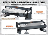Box and Pan Brake, 610 10 mm, 0-130 Degrees Sheet Metal Bending Brake, Portable Metal Bender with V952-WQZDQ24YC20GZ75I8V0