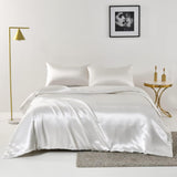 Satin Quilt cover Set Hotel 3 Pieces Quilt cover with Pillowcase, Art Silk Bedding Set-Luxury Soft V1317-SD90-AUSK-3JT-BZ-BAI