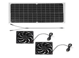 Solar Exhaust Fan Kit with 16W Solar Panel 2 High Speed Brushless DC Fan Solar Powered Vent Fan for V1294-YM0901-3111250059411