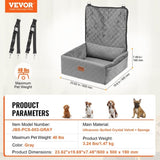 Dog Booster Car Seat Pet Car Seat for Small Medium Dog up to 18.1 kg Gray V952-CWZGQCZYHSSFX5CLMV0