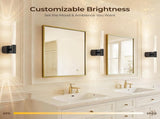 Battery Operated Wall Sconce Set of 2 Black Rechargeable Acrylic Crystal Sconce Wall Decor Set of 2 V1171-CB-BOM001623