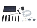 Solar Air Pump with 2 Bubble Stones with Hose 8W 10V 2400mAh ABS and Polysilicon Solar Oxygen Pump V1294-YM0706-3111230189611