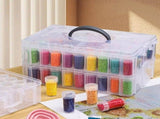 -Painting Storage Container, 3-Tier Stackable Bead Organizer with Carrying Handle, Craft Storage Box V1370-AZ4-07651