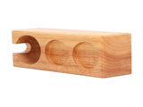3Slots Wooden Coffee Portafilter Holder Tamper Stand Tamping Base for Home Bar Counter Wood V1294-YM0901-3118210243112