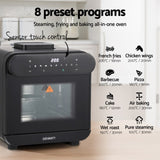 Devanti Steam Air Fryer Oven 15L W/ LCD Touch 1600W AF-K-G-STEAM-15L-BK