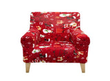 Xmas Armchair Cover Polyester Decorative Festive Single Couch Cover for Living Room V1294-YM0901-240927FB01-2