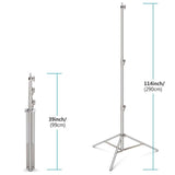 3Pcs 260cm Heavy Duty Stainless Steel Light Stand for Photo and Video V571-328453949393