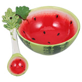 Ceramic Watermelon Bowl and Plate 15.00X12.10X6.50CM V1192-AZ-W-21129